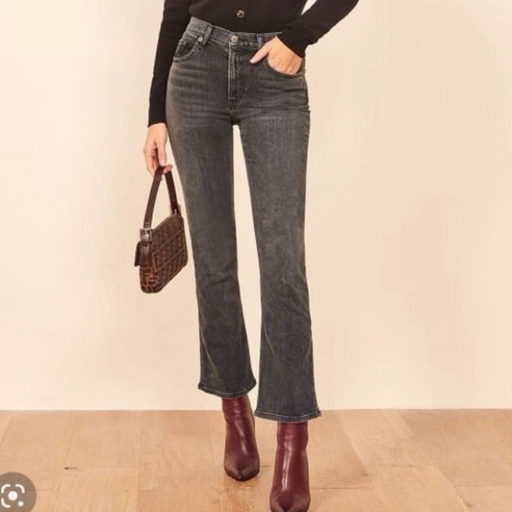 Reformation Jessie High Waist Crop Bootcut Jeans